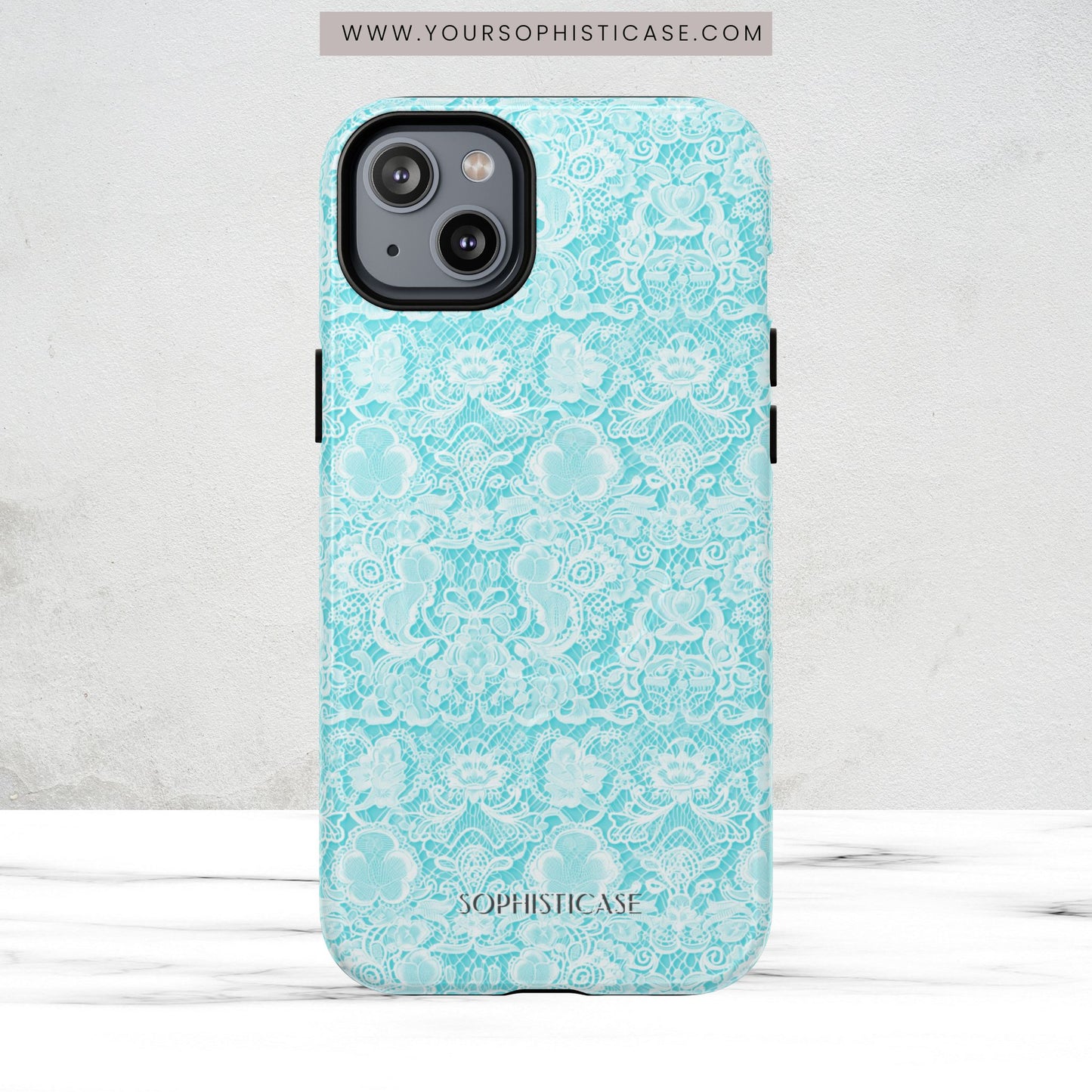Luxe Lace in Aqua - Magsafe Case
