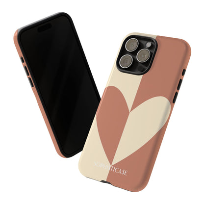 Be Mine in Brown and Cream - iPhone Case, Samsung Galaxy Case, Google Pixel Case