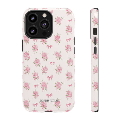 The Sweetest Thing in Coquette Roses and Bows - iPhone Case, Samsung Galaxy Case, Google Pixel Case
