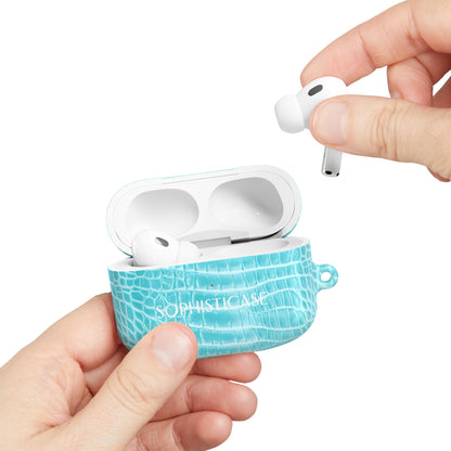 AirPod Cases - Luxe Leather in Aqua