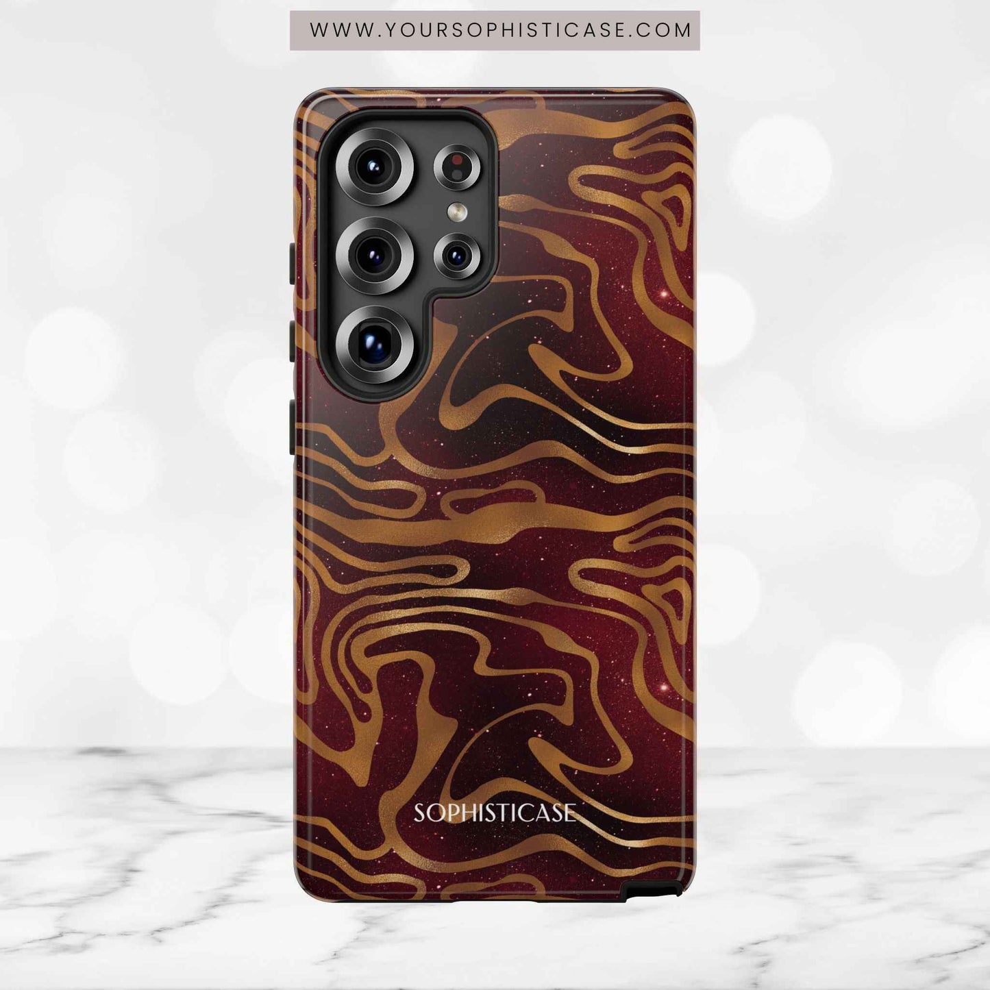 Cosmic Zebra in Red - iPhone Case, Samsung Galaxy Case, Google Pixel Case