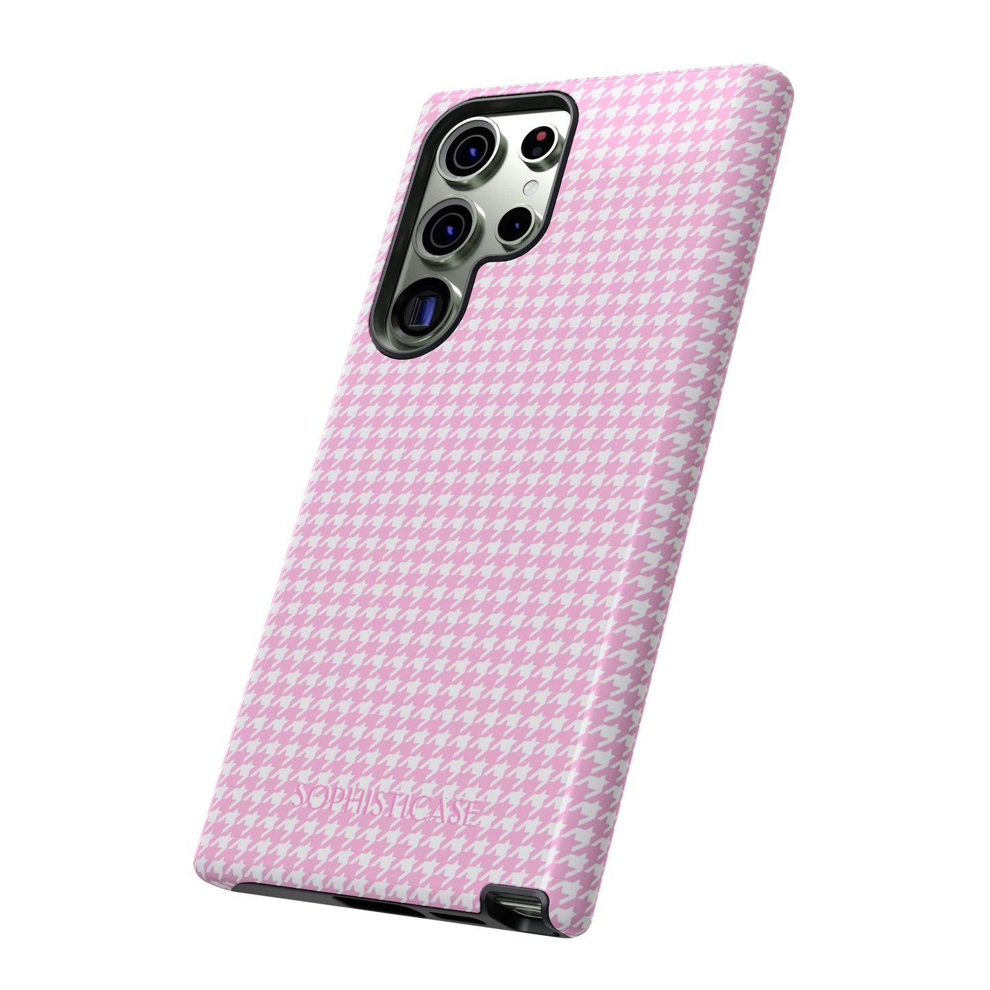 Tough Case - Houndstooth in Pink