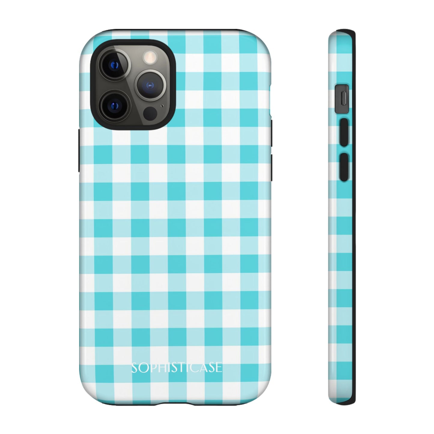 Tough Case - Gingham in Aqua