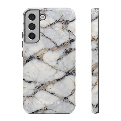 Marble Opulence in Cracked Beige - iPhone Case, Samsung Galaxy Case, Google Pixel Case