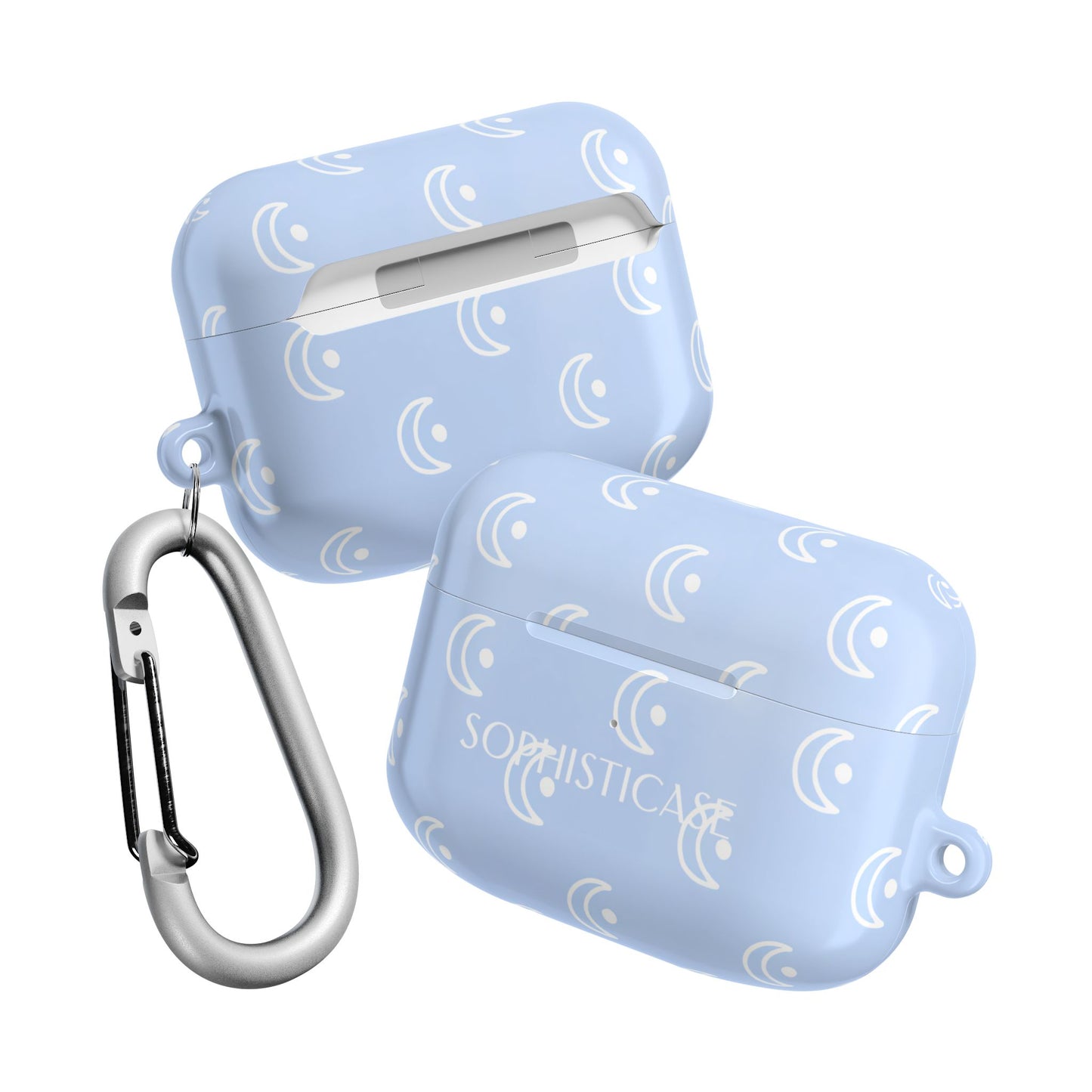 AirPod Cases - Moon Phase in Baby Blue