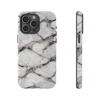 Marble Opulence in Cracked Beige - iPhone Case, Samsung Galaxy Case, Google Pixel Case