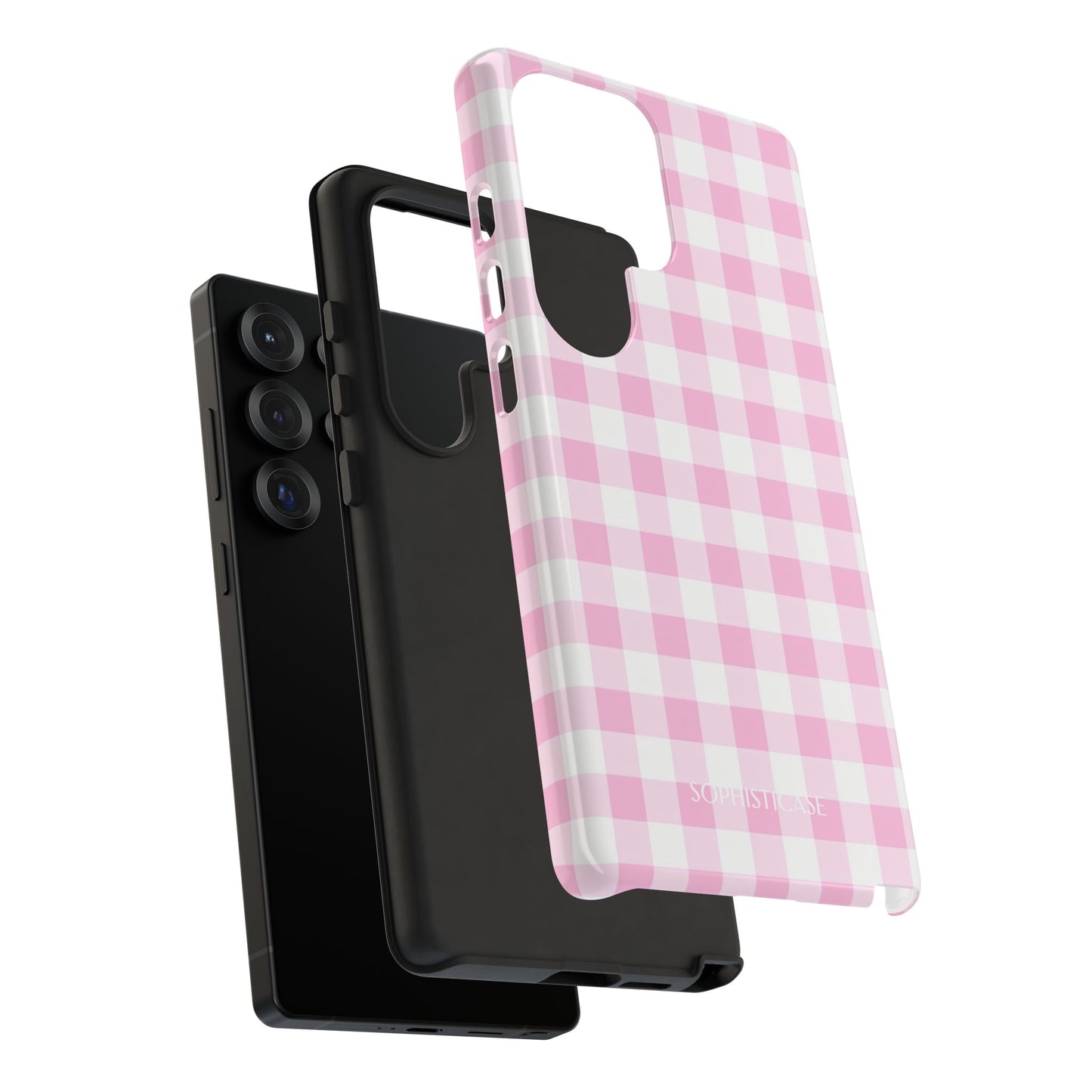 Gingham in Pink - iPhone Case, Samsung Galaxy Case, Google Pixel Case