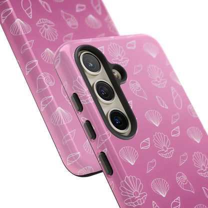 Seashell Society in Purple - iPhone Case, Samsung Galaxy Case, Google Pixel Case