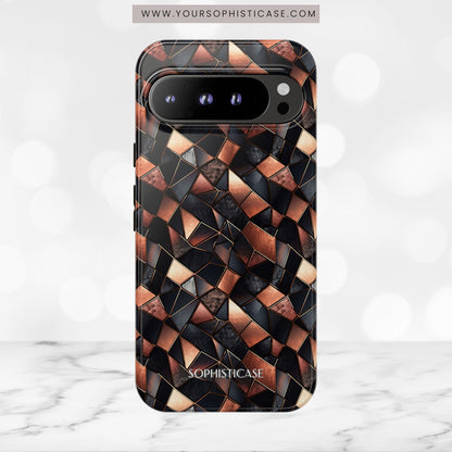 Rose' Runway in Noir Mosaic - Tough Phone Case