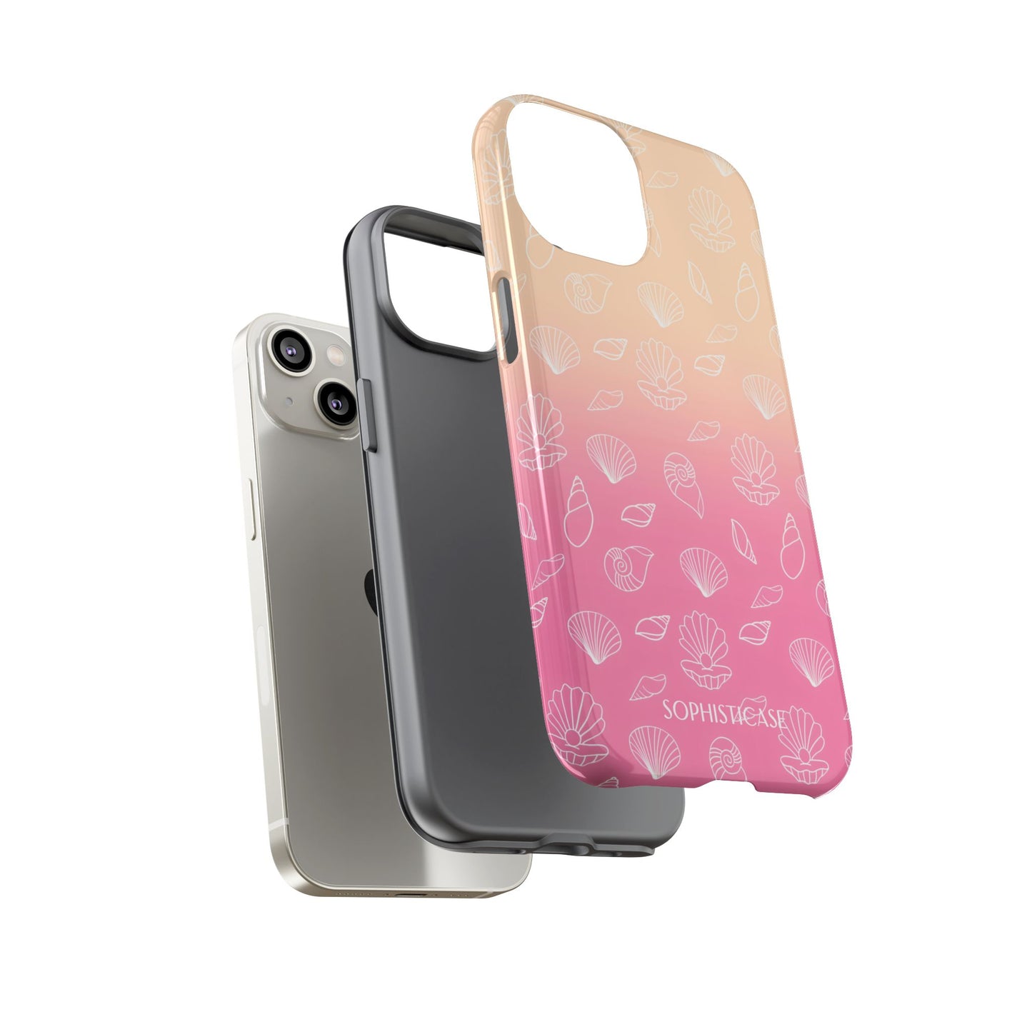 Seashell Society in Sandy Pink Sunset - iPhone Case, Samsung Galaxy Case, Google Pixel Case