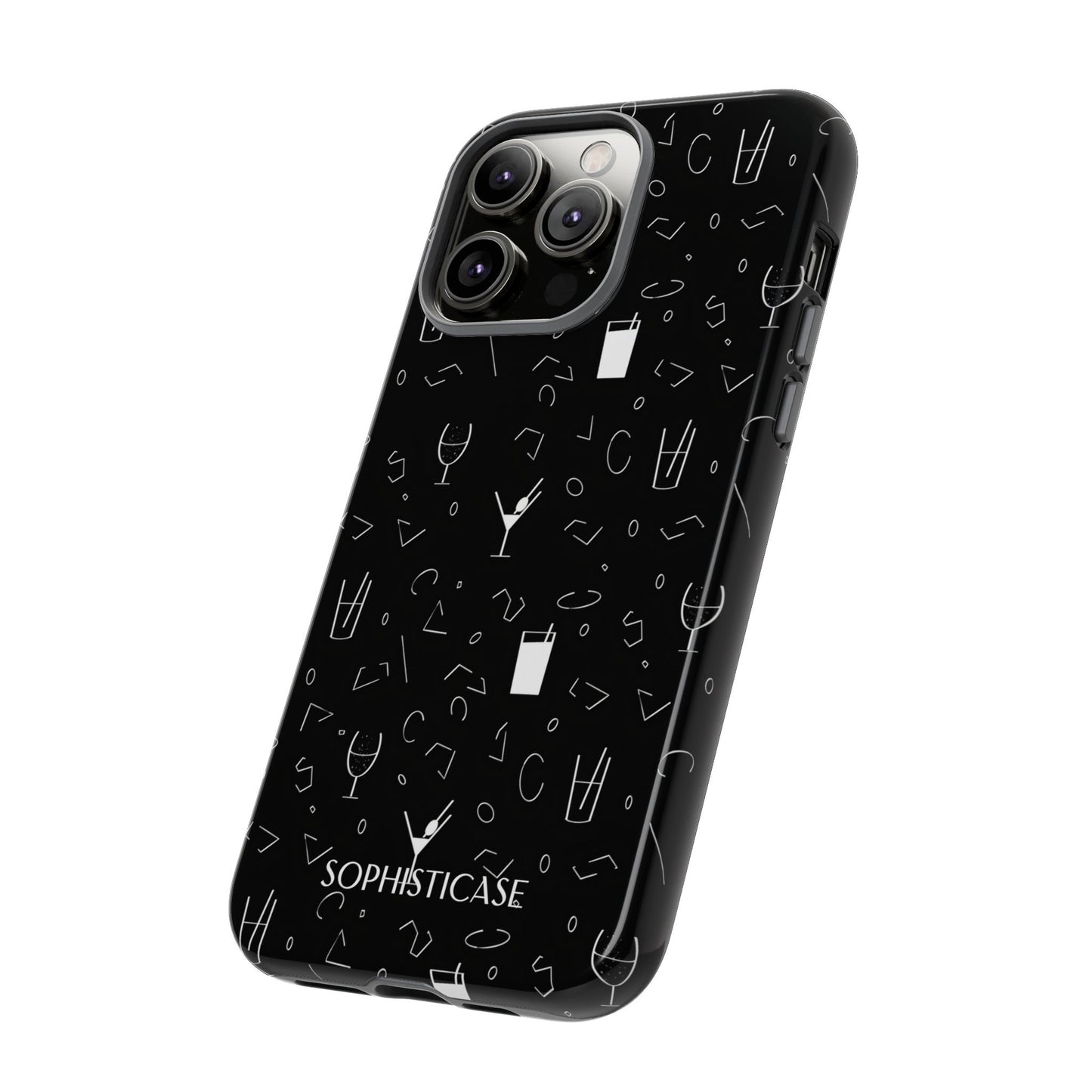 Cocktail Hour in Black - Tough Phone Case for iPhone