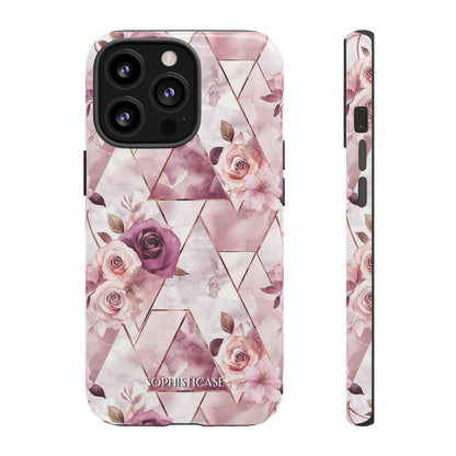 Royal Floral in Plum Chevron - Tough Phone Case