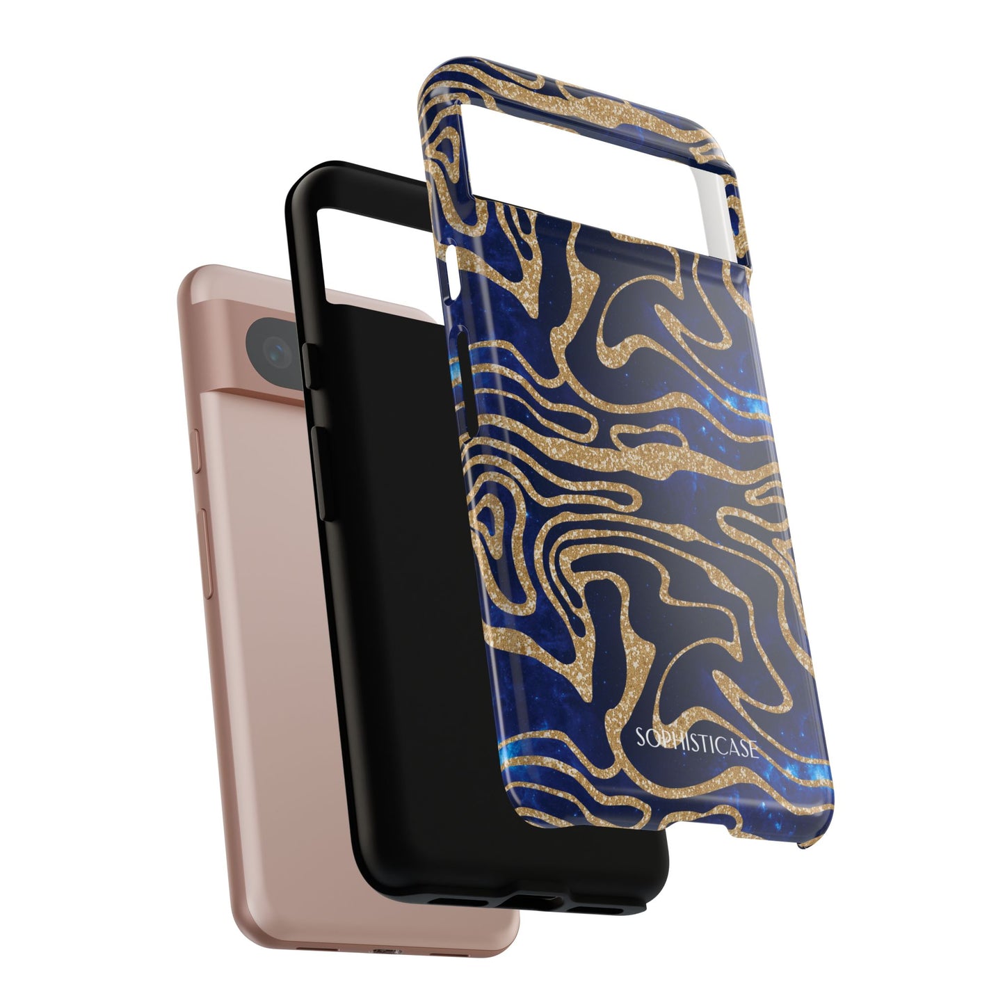 Cosmic Zebra in Blue - iPhone Case, Samsung Galaxy Case, Google Pixel Case
