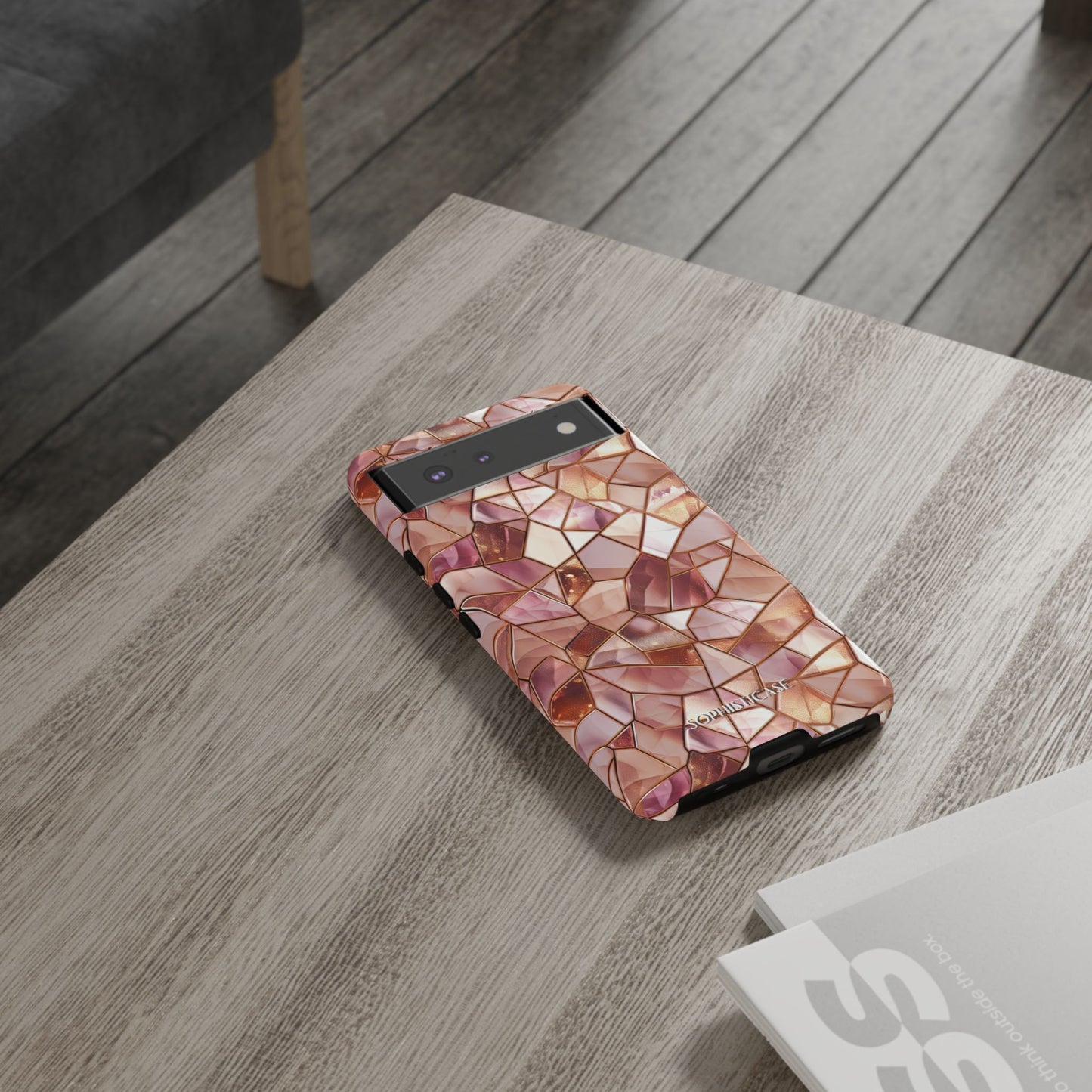 Rose' Runway in Champagne Mosaic - Tough Phone Case