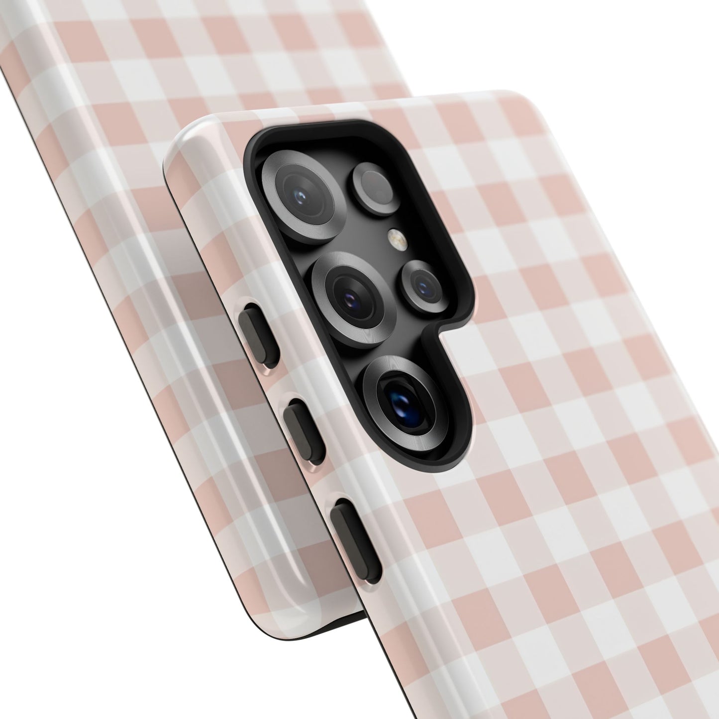 Gingham in Neutral Beige - Tough Phone Case
