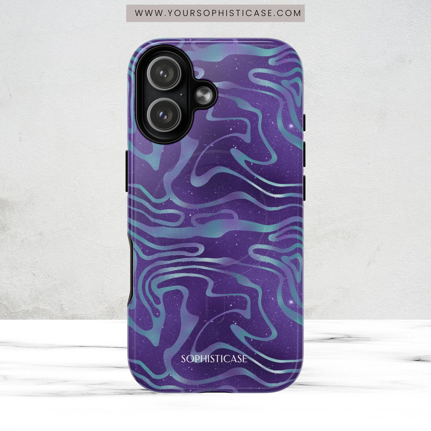Cosmic Gold in Blue & Purple - iPhone Magsafe Case