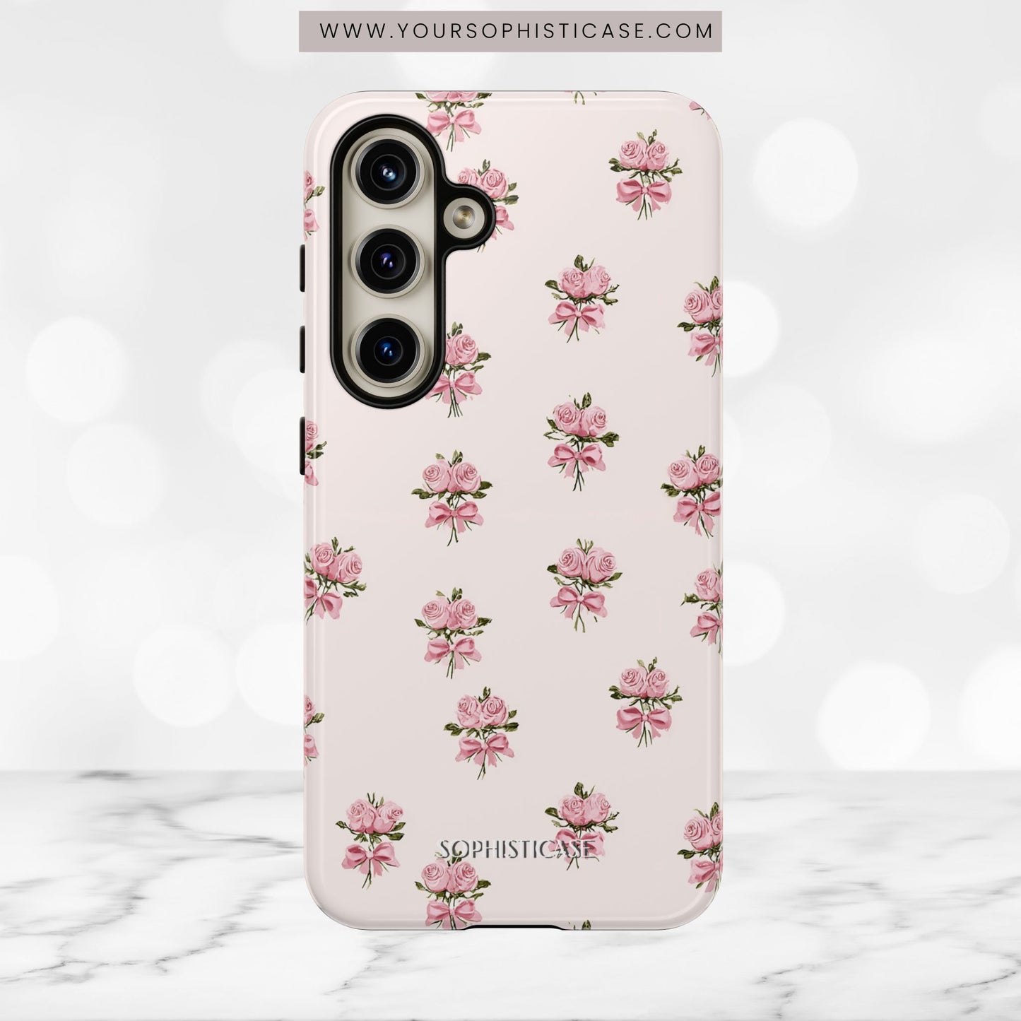 The Sweetest Thing in Coquette Rose Bouquet - iPhone Case, Samsung Galaxy Case, Google Pixel Case