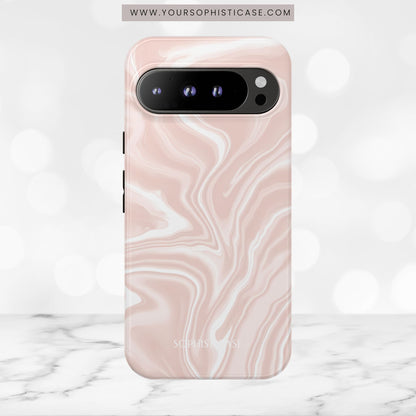 Liquid Dreams in Neutral Beige - Tough Phone Case