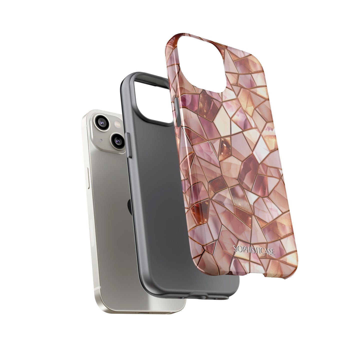 Rose' Runway in Champagne Mosaic - Tough Phone Case