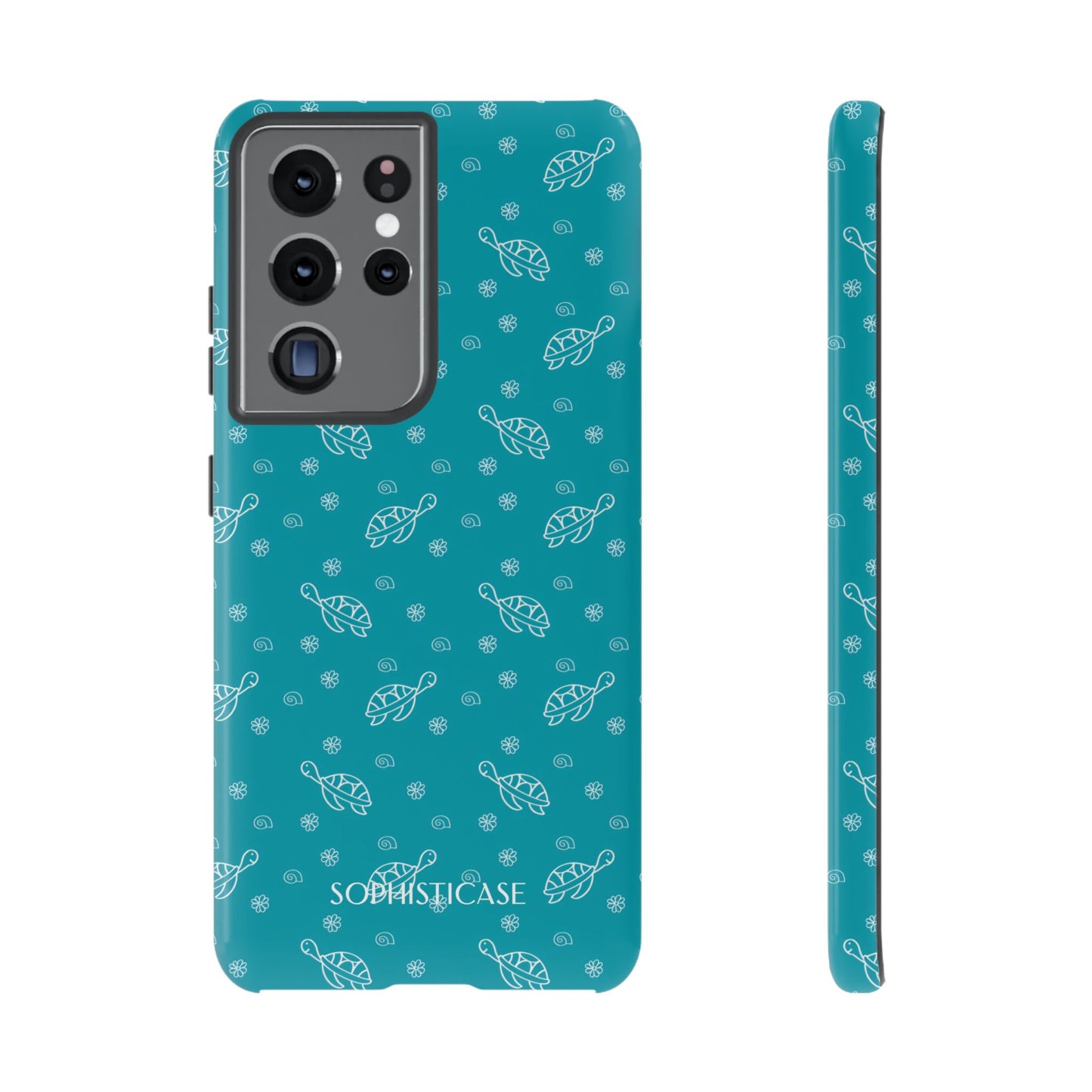 Turtle Island in Aqua - Tough Phone Case for Samsung Galaxy