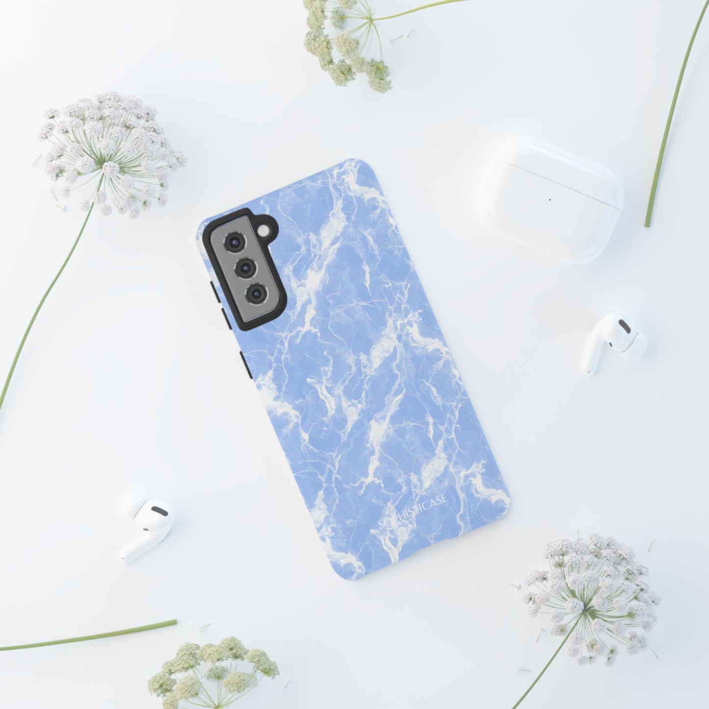 Marble Crush in Blue - Tough Phone Case