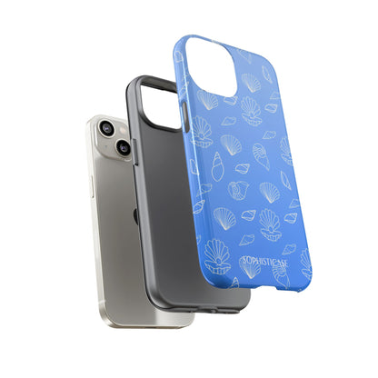 Seashell Society in Ocean Blue - iPhone Case, Samsung Galaxy Case, Google Pixel Case