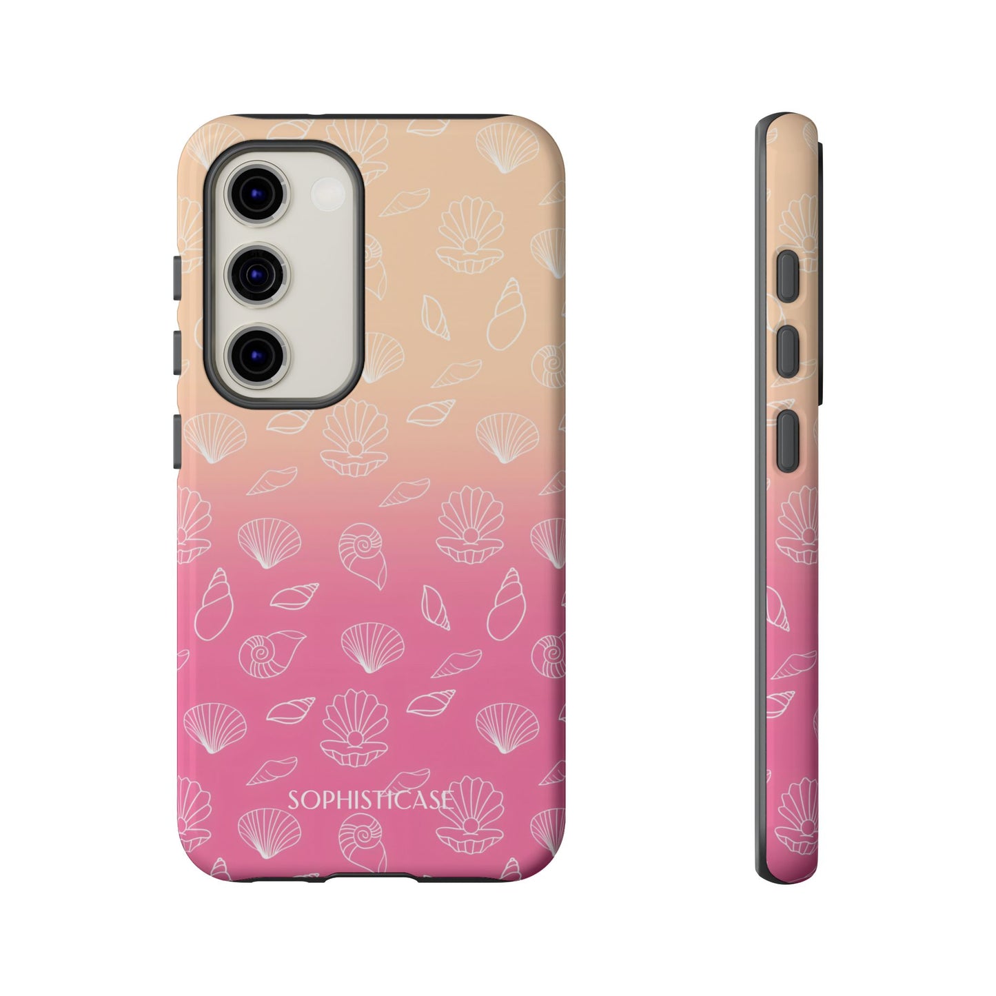 Seashell Society in Sandy Pink Sunset - iPhone Case, Samsung Galaxy Case, Google Pixel Case