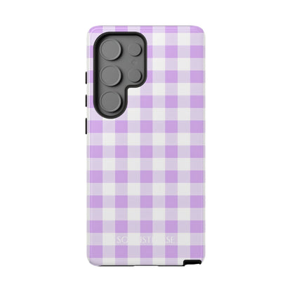 Gingham in Purple - Tough Phone Case for Samsung Galaxy