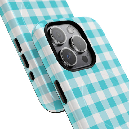 Gingham in Aqua - Magsafe Case