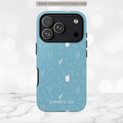 Cocktail Hour in Blue - iPhone Case