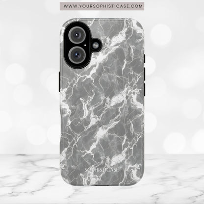 Marble Crush in Charcoal Grey - iPhone Case, Samsung Galaxy Case, Google Pixel Case