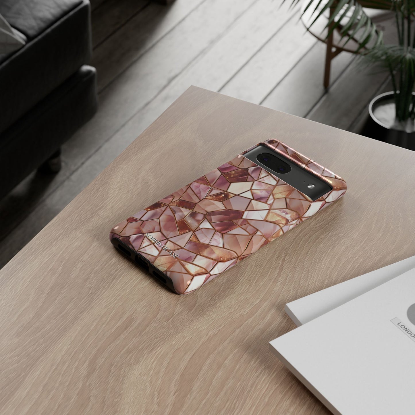 Rose' Runway in Champagne Mosaic - Tough Phone Case