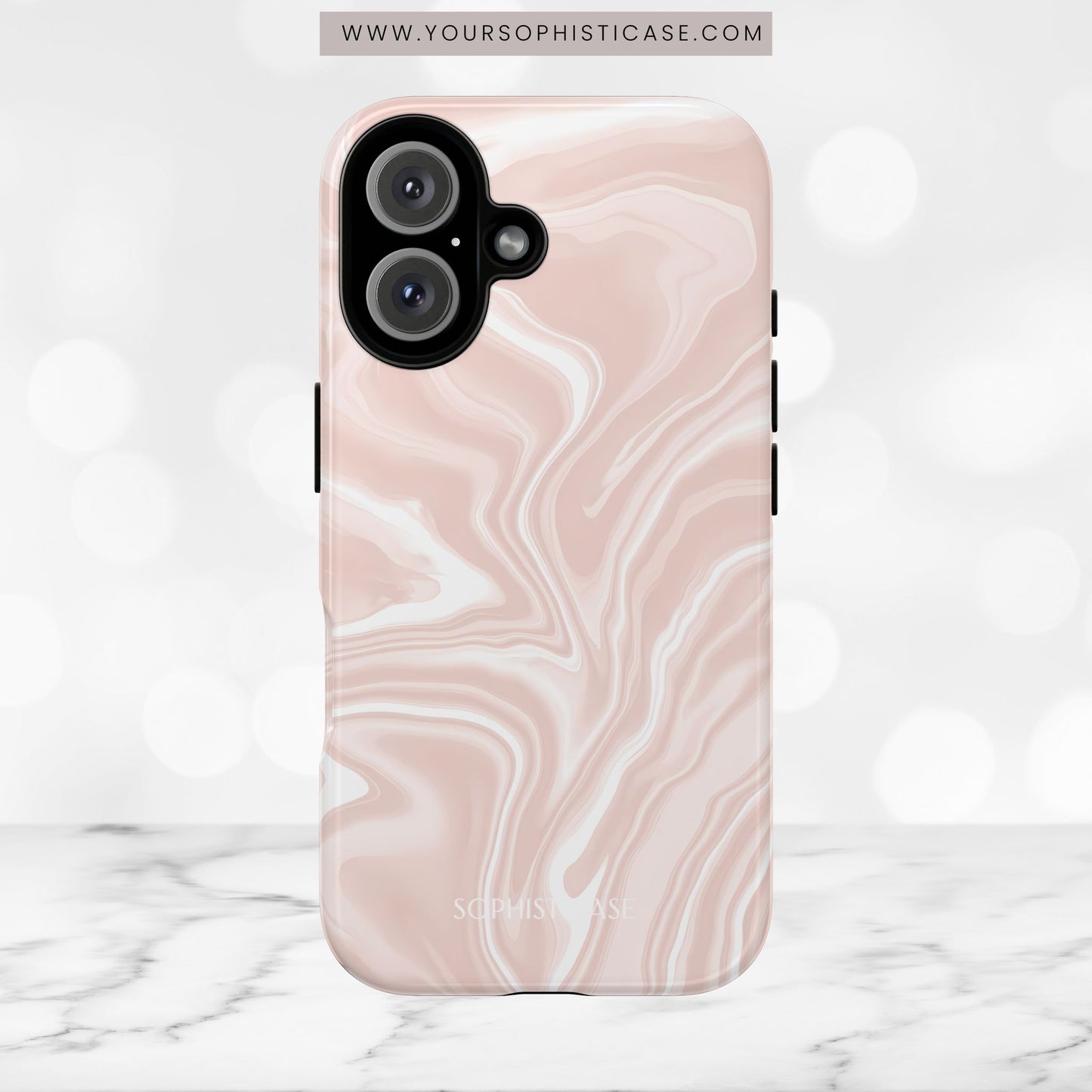 Liquid Dreams in Neutral Beige - Tough Phone Case