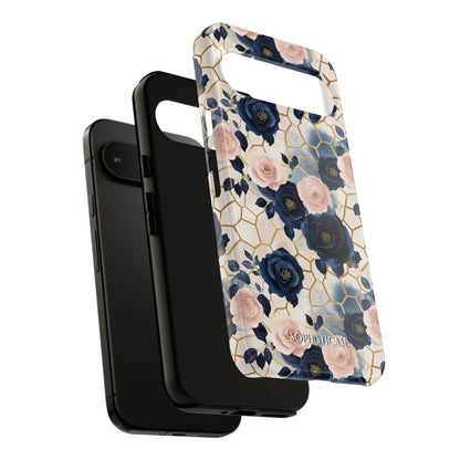 Royal Floral in Navy Hive - Tough Phone Case