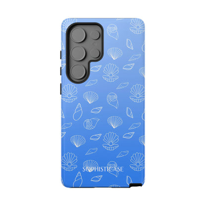 Seashell Society in Ocean Blue - Drop Proof Phone Case for Samsung Galaxy
