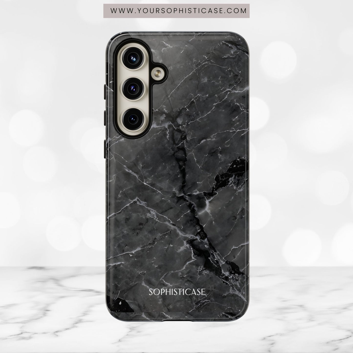 Marble Opulence in Black - iPhone Case, Samsung Galaxy Case, Google Pixel Case