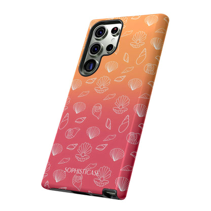 Seashell Society in Sunset Orange - iPhone Case, Samsung Galaxy Case, Google Pixel Case