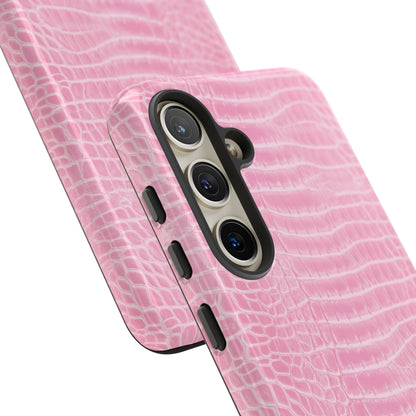 Luxe Leather in Pink - Tough Phone Case
