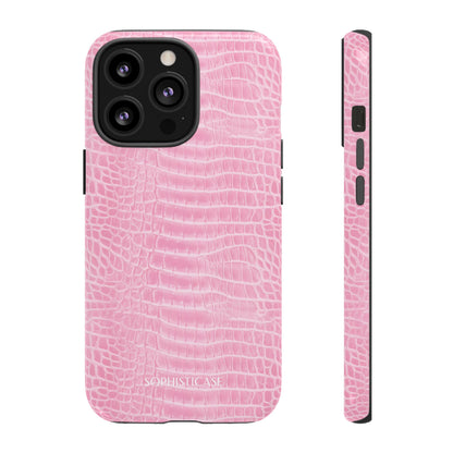 Luxe Leather in Pink - iPhone Case