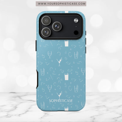 Cocktail Hour in Blue - iPhone Case
