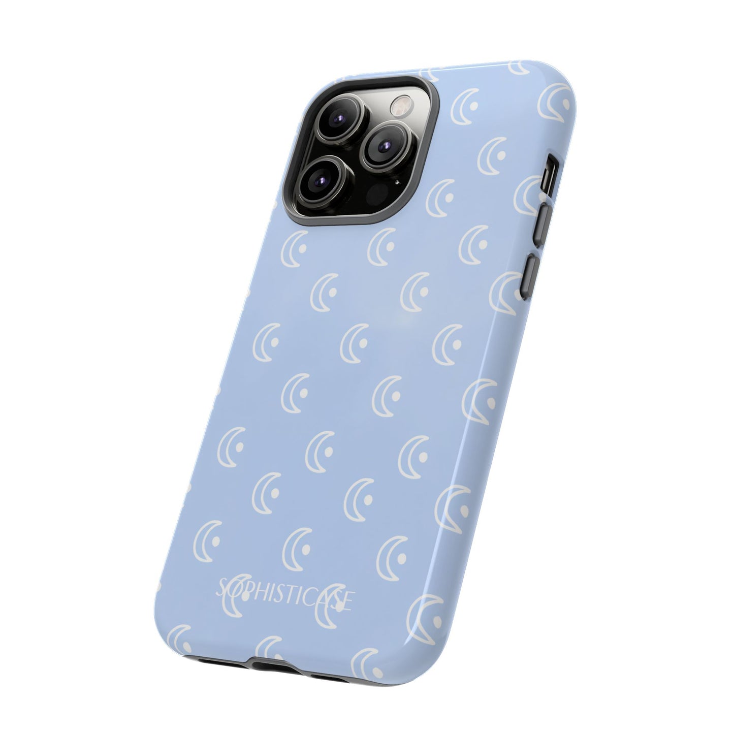 Moon Phase in Baby Blue - Tough Phone Case for iPhone