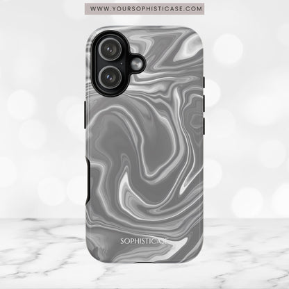 Liquid Dreams in Charcoal - iPhone Case
