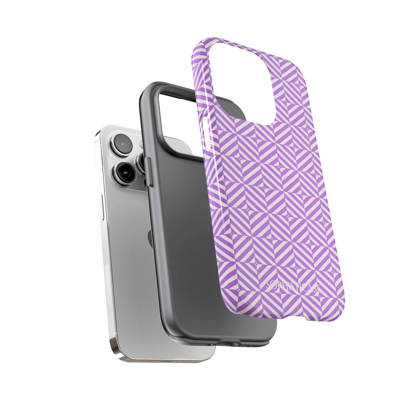 Illusions in Purple - Protective Phone Case for iPhone