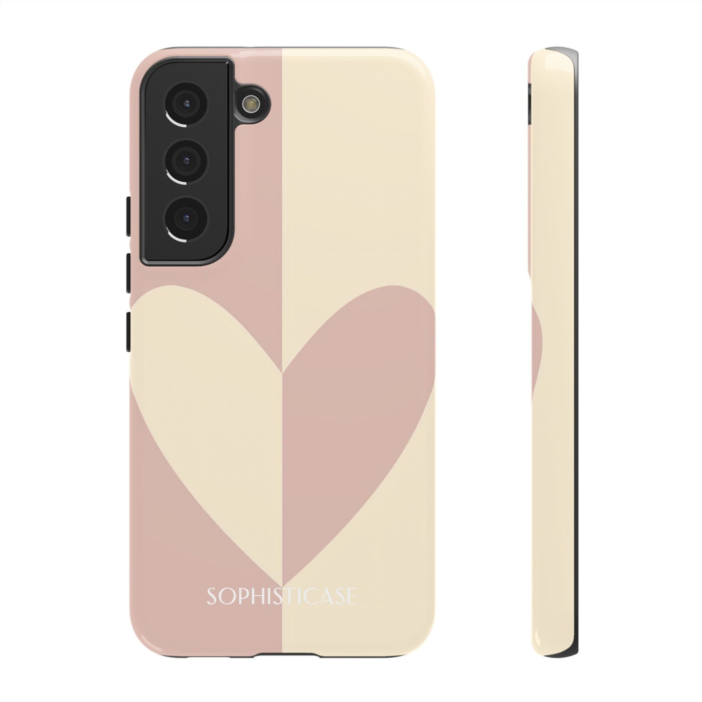 Be Mine in Brown and Beige - Drop Proof Phone Case for Samsung Galaxy