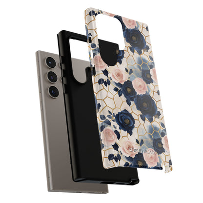 Royal Floral in Navy Hive - Tough Phone Case