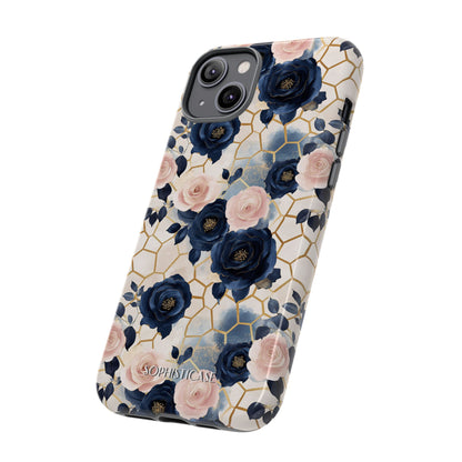 Royal Floral in Navy Hive - Tough Phone Case