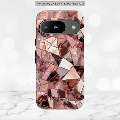 Rose' Runway in Merlot Mosaic - Tough Phone Case