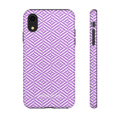 Illusions in Purple - Dual Layer Shockproof Phone Case for iPhone, Google Pixel and Samsung Galaxy