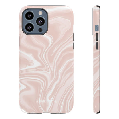 Liquid Dreams in Neutral Beige - iPhone Case