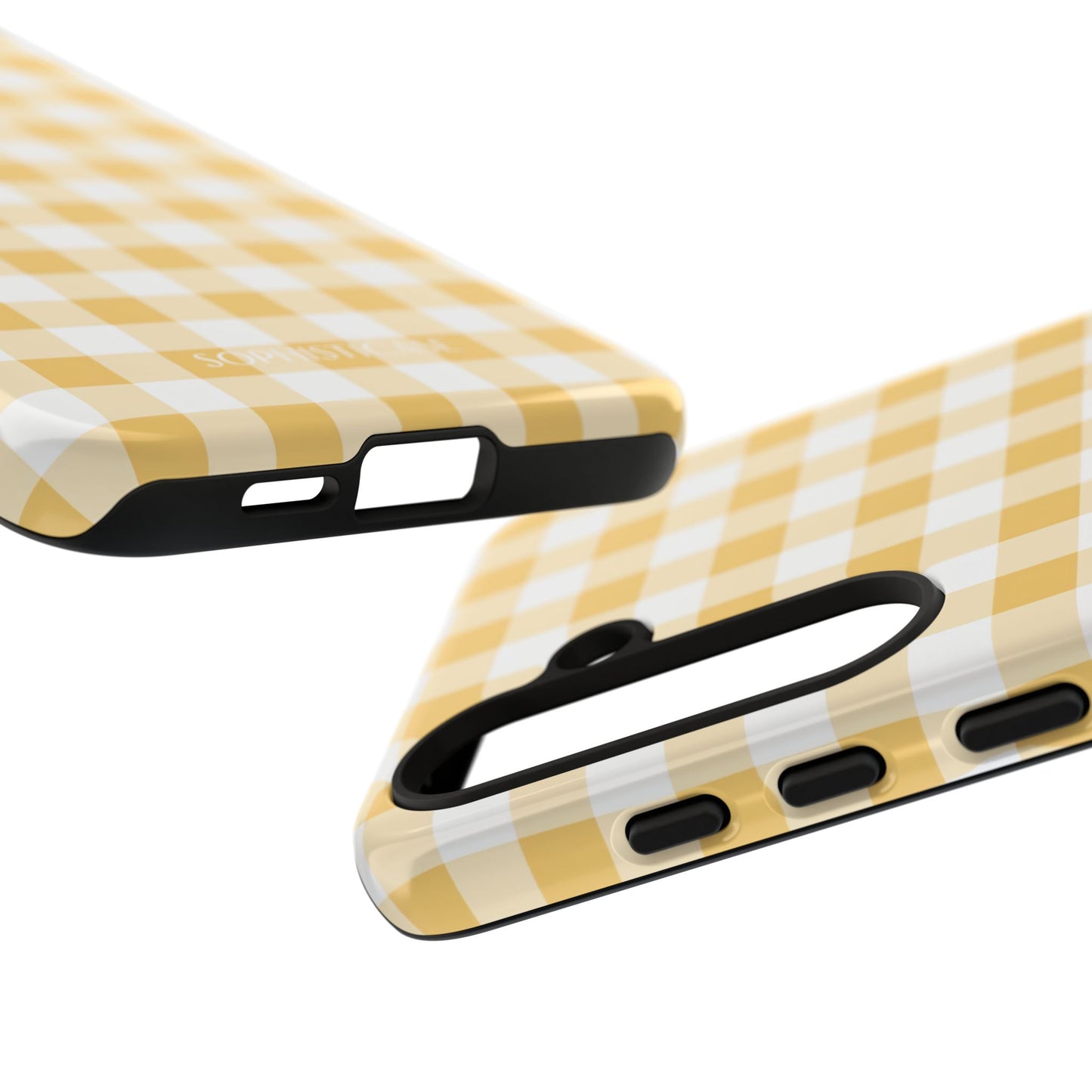 Gingham in Yellow - Tough Phone Case